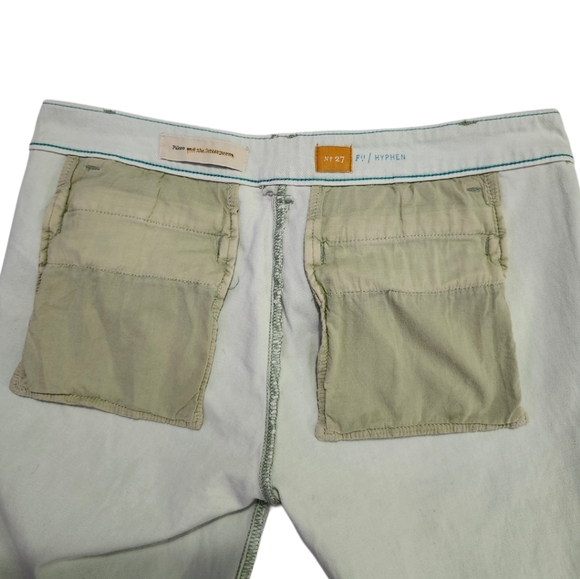 Anthropologie Pilcro Hyphen Fit Distressed Chinos Women's Size 27 Light Green - Picture 15 of 16
